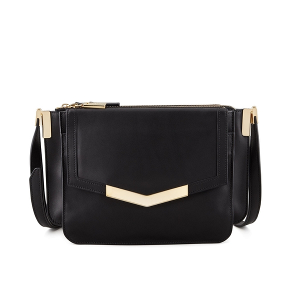 NWT Time's Arrow Mini Trilogy Crossbody Leather Bag - Black/Silver - Picture 4 of 9